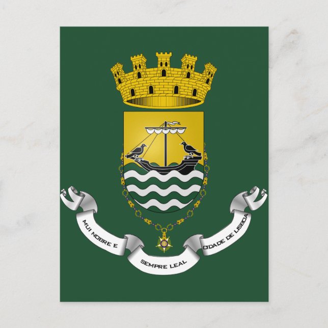 Crest of Lisbon Lisboa Portugal Postcard (Front)
