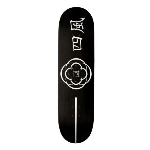 Crest of the Four Winds samurai themed Skateboard