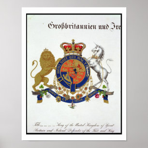 Crest of the King of the United Kingdom of Great B Poster