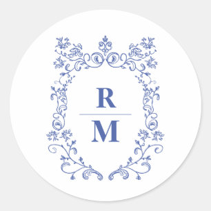 Crest personalised wedding Monogram label