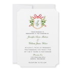 Crest with winter greenery Holiday wedding