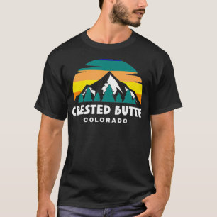 Crested Butte CO Mountain Retro Hiking novelty  T-Shirt