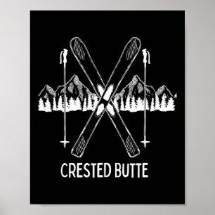 Crested Butte Co Rocky Mountains Colorado Ski Snow Poster