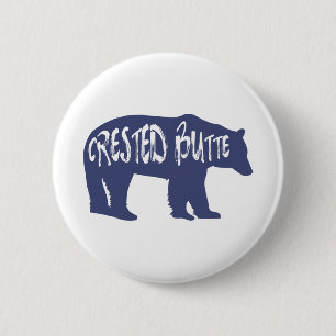 Crested Butte Colorado Bear 6 Cm Round Badge