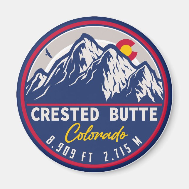 Crested Butte Colorado - Camping Hiking Souvenirs Magnet (Front)