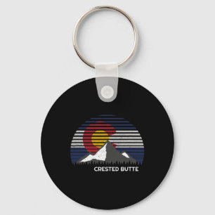 Crested Butte Colorado Flag  Key Ring