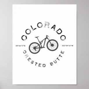 Crested Butte Colorado Mountain Biking T  Poster