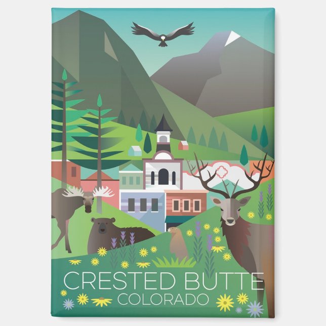 Crested Butte, Colorado Refrigerator Magnet (Front)