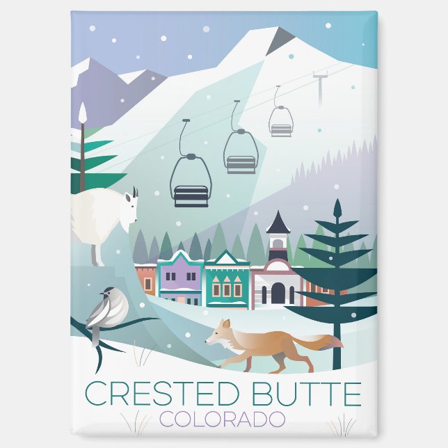 Crested Butte, Colorado Refrigerator Magnet (Front)