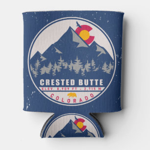 Crested Butte Colorado Retro Sunset Souvenirs Can Cooler