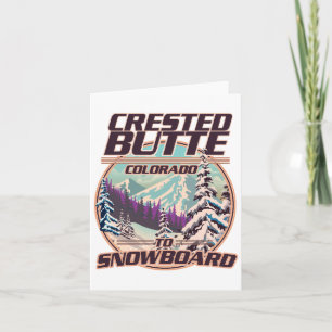Crested Butte Colorado Snowboarding logo Invitation