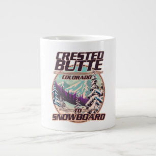 Crested Butte Colorado Snowboarding logo Large Coffee Mug