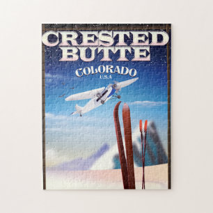 Crested Butte Colorado travel poster Jigsaw Puzzle