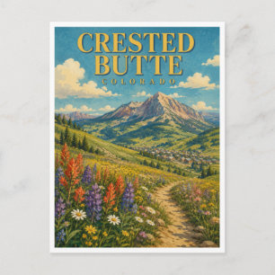 Crested Butte Colorado Wildflowers GeoSaga Postcard