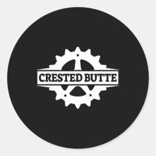Crested Butte Mountain Biking Classic Round Sticker