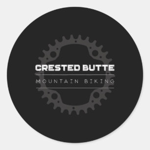 Crested Butte Mountain Biking Mtb Shirt -vintage M Classic Round Sticker