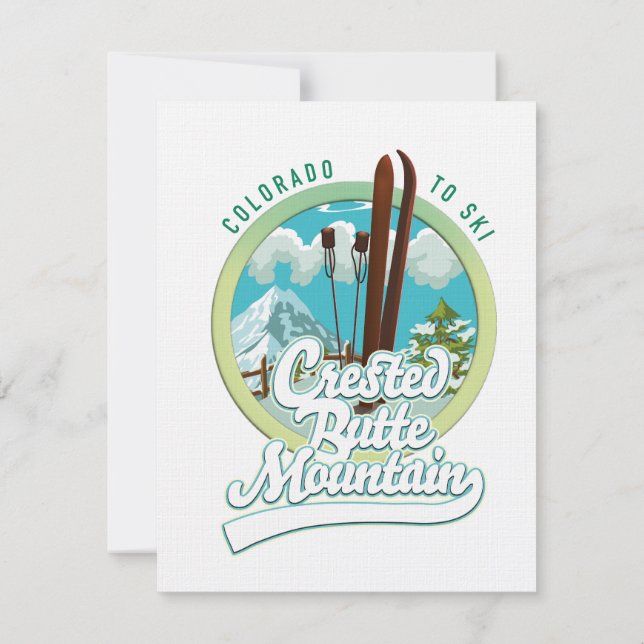 Crested Butte Mountain Colorado Ski logo (Back)