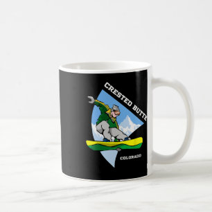 Crested Butte Mountain Colorado Snowboarding Snowb Coffee Mug
