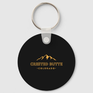 Crested Butte Retro Colorado Mens Womens Hiking So Key Ring