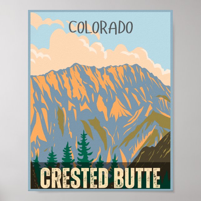 Crested Butte rocky mountains colorado gifts Poster (Front)
