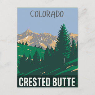 Crested Butte rocky mountains colorado Postcard