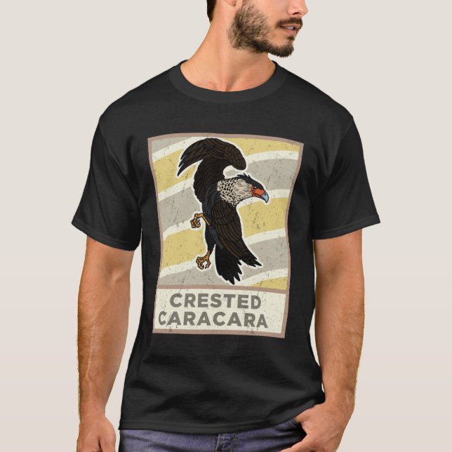 Crested caracara birds biologist ornithologist bir T-Shirt (Front)