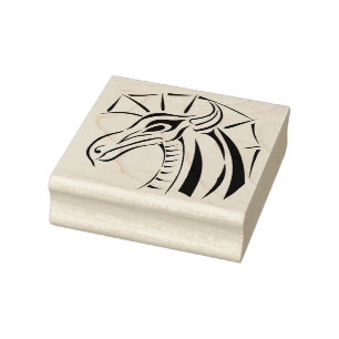 Crested Dragon Rubber Stamp