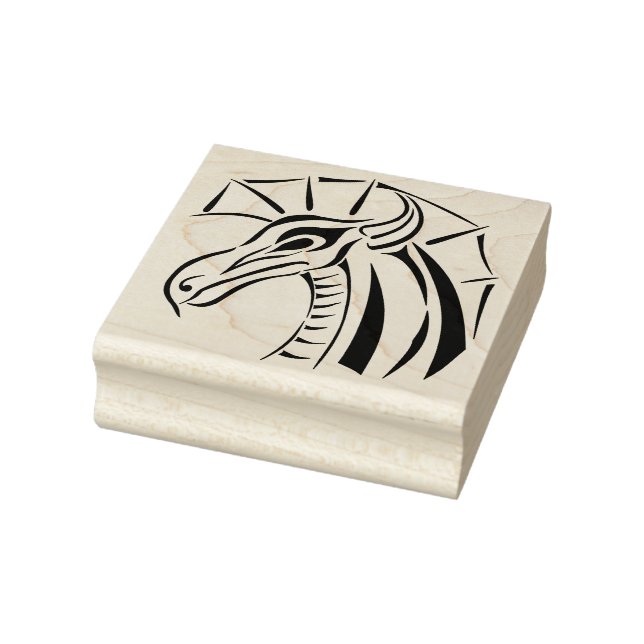 Crested Dragon Rubber Stamp (Stamp)