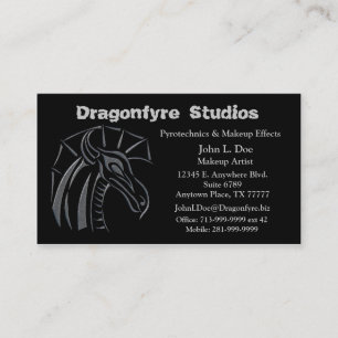 Crested Dragon (silver) Business Card