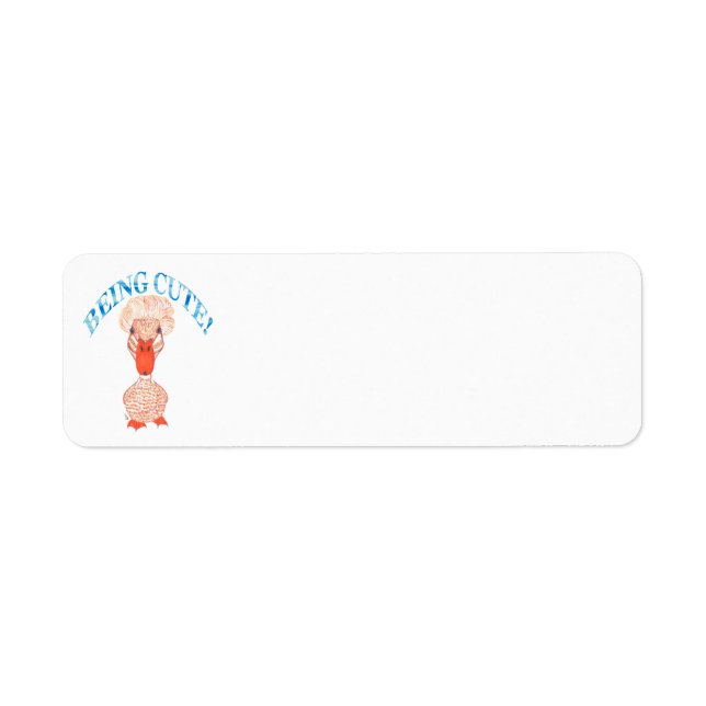 CRESTED DUCK BEING CUTE RETURN ADDRESS LABEL (Front)