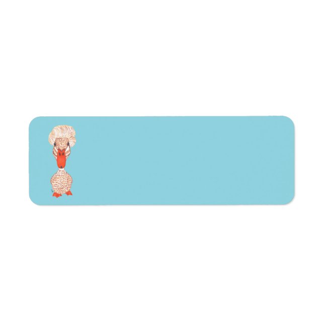 CRESTED DUCK RETURN ADDRESS LABEL (Front)