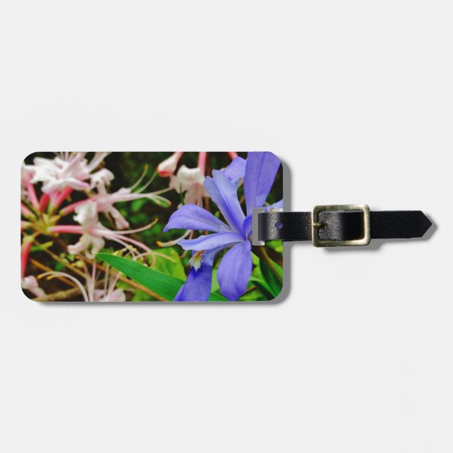 Crested Dwarf Iris Luggage Tag (Front Horizontal)