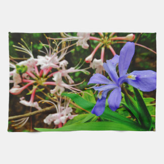 Crested Dwarf Iris Tea Towel