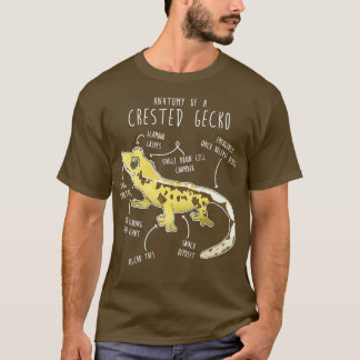 Crested Gecko Lizard Reptile Anatomy 1 T-Shirt