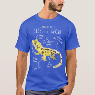 Crested Gecko Lizard Reptile Anatomy 1 T-Shirt