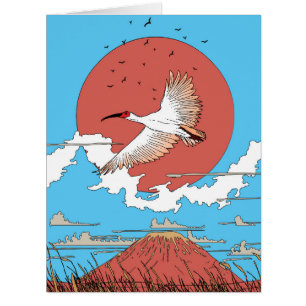 Crested Ibis in Flight