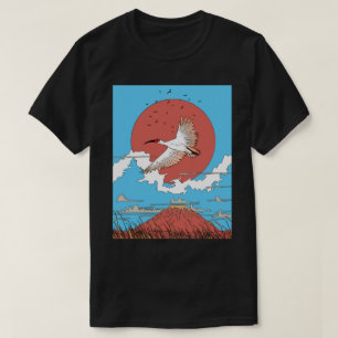 Crested Ibis in Flight T-Shirt