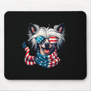 Crested Lover Us Flag 4th Of July Patriotic Mouse Pad