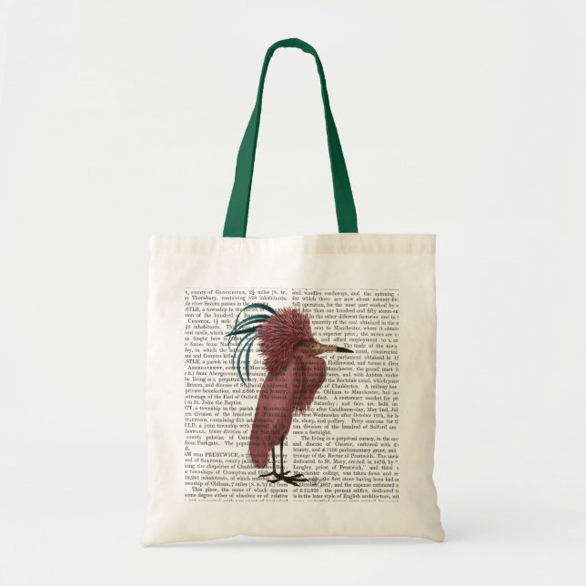 Crested Marsala Bird Tote Bag (Front)