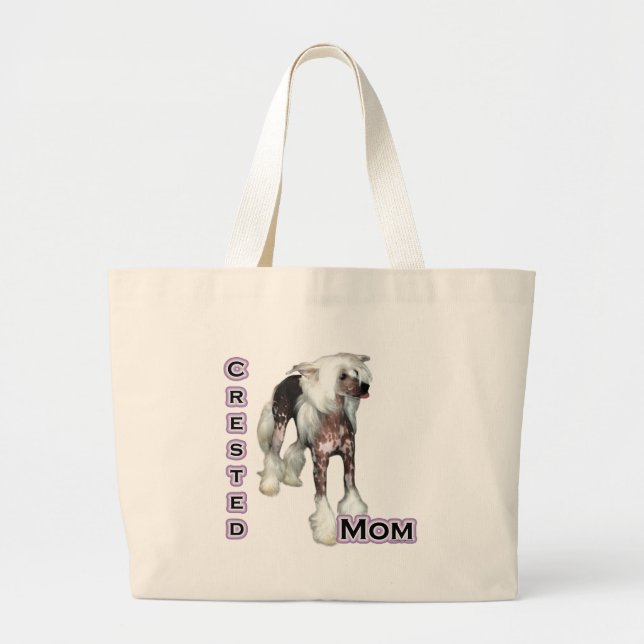 Crested Mum 4 Large Tote Bag (Front)