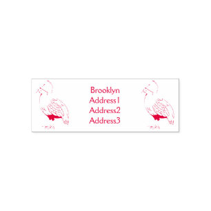 Crested partridge bird cartoon illustration self-inking stamp