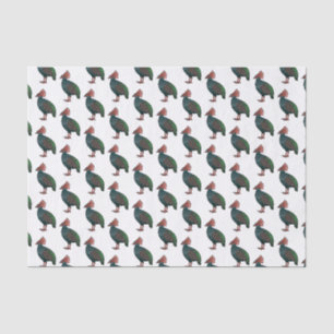 Crested partridge bird cartoon illustration tissue paper