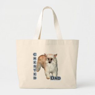 Crested(powder) Dad 4 Large Tote Bag