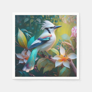 Crested Teal Winged Jay Napkin