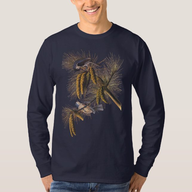 Crested Titmouse Audubon Bird T-Shirt (Front)