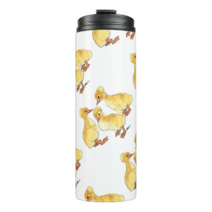 Crested White Ducklings Thermal Tumbler