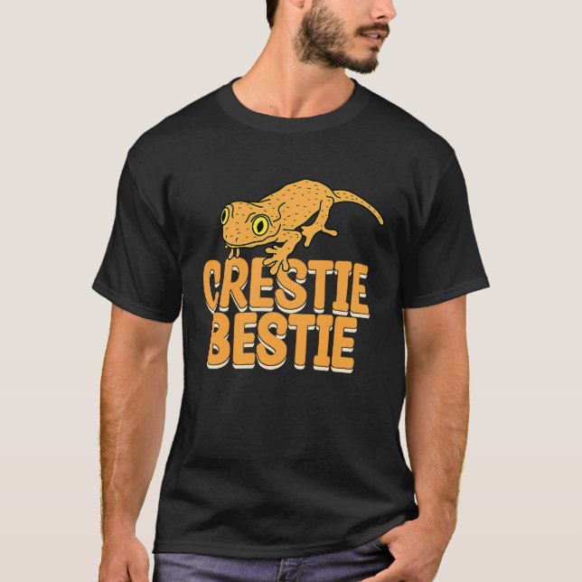 Crestie Bestie Gecko Reptiles  Reptile Owner Graph T-Shirt (Front)