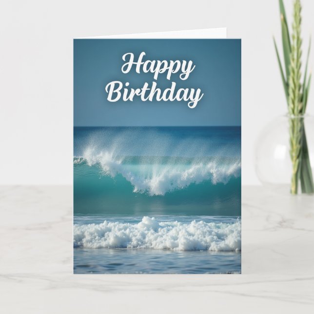 Cresting Wave Birthday Card (Front)