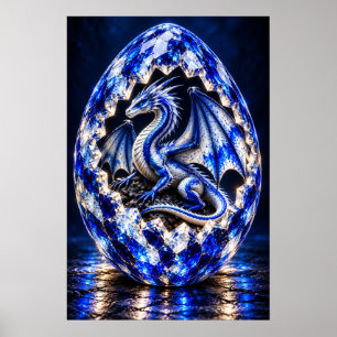 Cresting Wave Dragon Egg Poster