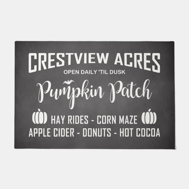 CRESTVIEW ACRES PUMPKIN PATCH DOORMAT (Front)